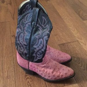 Danpost ostrich leather boots